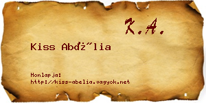Kiss Abélia névjegykártya